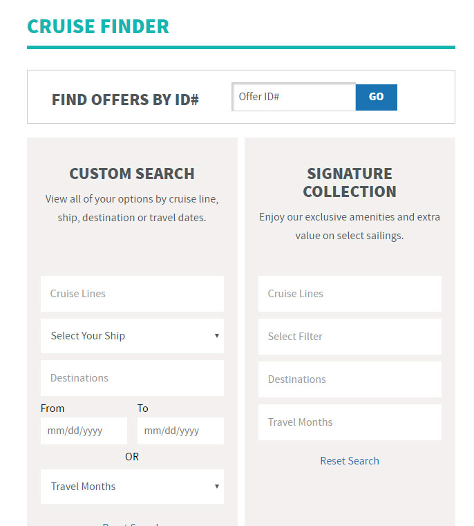 Cruise Finder Search